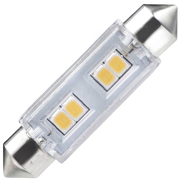 .8 watt - 24 volt - Double Ended - 2,700K - Warm White - Clear | Bulbrite LED Light Bulb (Bulbrite LED1/FEST/27K/24/2 70614)