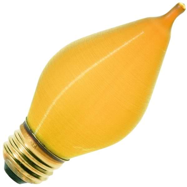 40 watt - 120 volt - C15 - Medium Screw (E26) Base - Amber Spun - Decor | Satco Incandescent Light Bulb (Satco 40C15/A S3416 03416)